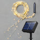 Solar Fairy String Lights Outside, Multi Strand 180 LEDs Watering Can Light for Outdoor, Waterproof Solar Powered Waterfall Lights, Firefly Bunch Lights for Garden Decor, Warm White