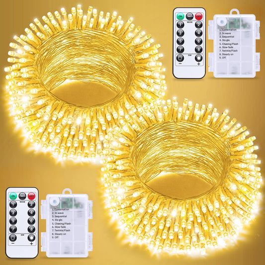 JMEXSUSS Remote Control String Lights Battery Operated Classroom Lights