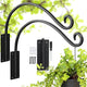 Lifyzoon Heavy Duty Plant Hanger Bracket - 2 Packs 16-Inch Metal Bird Feeder Hangers Outdoor, 45lbs Weight Capacity - Hanging Plant Hooks for Heavy Plant, Birdhouse, Wind Chimes, Flower Baskets