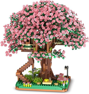 Yushinv Cherry Bonsai Tree Building Sets, Original Scene Music Building Kit 2138 Pcs,Type :Symphony. Sakura House Building Set, Cherry Tree Building Set, Sakura Set.