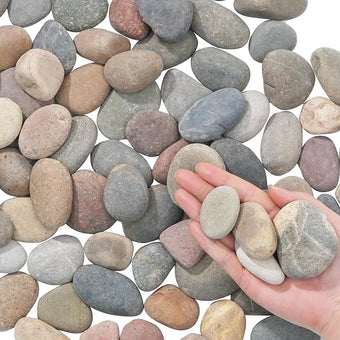FAHAXIKI Natural River Rocks-5 lbs of Pebbles and River Stones,1-2 Inch Plant Rocks for Landscaping,Garden Paving,Crafting,Walkways,and Outdoor Decorative Stone,Mexican Beach River Rocks