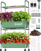 Large Hydroponics Growing System Kit, Vertical Indoor Herb Garden Kit with LED Grow Light & Independent Water Pump, 28L Movable Indoor Planter Perfect Gardening Gifts (2 Tier-54 Pods Green)