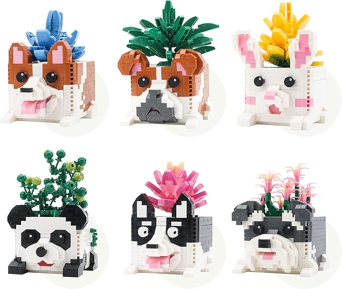 Succulent Flowers Micro Building Blocks Set for Adults Bouquet Botanical Collection of Animal Bonsai Kits, DIY Home Office Ornament Decorations Artificial Succulent Plants, (2765PCS)