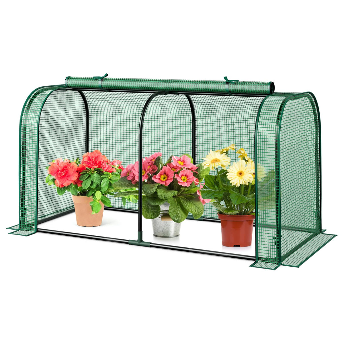 Happygrill Portable Mini Greenhouse with Waterproof Sun-Protective PE Cover