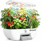 Hydroponics Growing System Kit, 17 Pods Indoor Herb Garden with 2 Fans Air Circulation, 102 28W Grow Light, Smart Water Cycle, Auto Timer, 10L Water Tank, Perfect Indoor Gardening System Gifts (White)