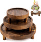 3 Pcs Wood Plant Stand Indoor , Round Wooden Risers for Decor 6/8/10" Wooden Display Stand Flower Pot Holder Small Planter Stand, Display Stand for Succulents, Home Decor(Natural)