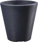 Crescent Garden Madison Planter– Weather-Resistant, Double Walled Indoor/Outdoor Plant Pot with Drain Hole – Large Plastic Plant Pot, 26-Inch (Midnight Blue)