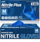 Disposable Nitrile Gloves, 5Mil Chemical Resistant Powder-Free Latex-Free Glove Exam Cook Tattoo, Black Blue 100Pcs