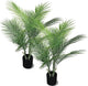 Artificial Palm Plant 2.7FT Fake Palm Tree with 12 Trunks Perfect 32 inch Faux Tropical Palm Plants in Pot for Indoor Outdoor House Home Office Garden Modern Decor Housewarming Gift (2Pack)