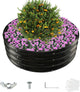3FT Diameter Galvanized Garden Raised Bed/Plant Box/Fire Pit Ring - 0.8mm Thick,12 Inch Tall,Perfect for Planting a Variety of Flowers,Herbs,Vegetables (Black, 36 Dia X 11.5 inches)