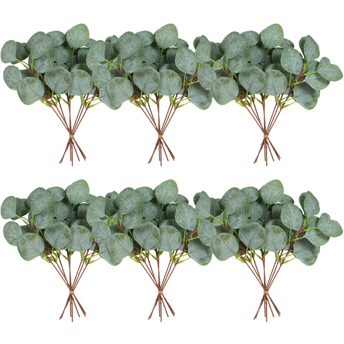 ZeKonan 40 Pcs Artificial Silver Dollar Eucalyptus Stems Faux Branches