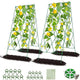 DoCred Cucumber Trellis, 2 Pack Metal Foldable A Frame Garden Trellis for Raised Bed Climbing Plants, Vegetables, Includes Plant Support Clips, Twist Ties, Plastic Ties, A Frame Trellis, Green