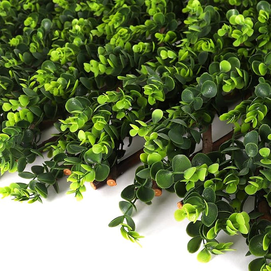 3rd Street Inn™ Leaf Trellis - Bamboo Greenery Panel - Boxwood and Ivy Privacy Fence Substitute - DIY Flexible Fencing (4, Wintergreen)