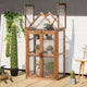 GRAFFY Wooden Cold Frame Greenhouse with 3 Removable Shelves for Outdoor