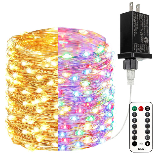 66FT 200 LED Fairy Lights with Remote, Plug in Twinkle Light Outdoor Indoor
