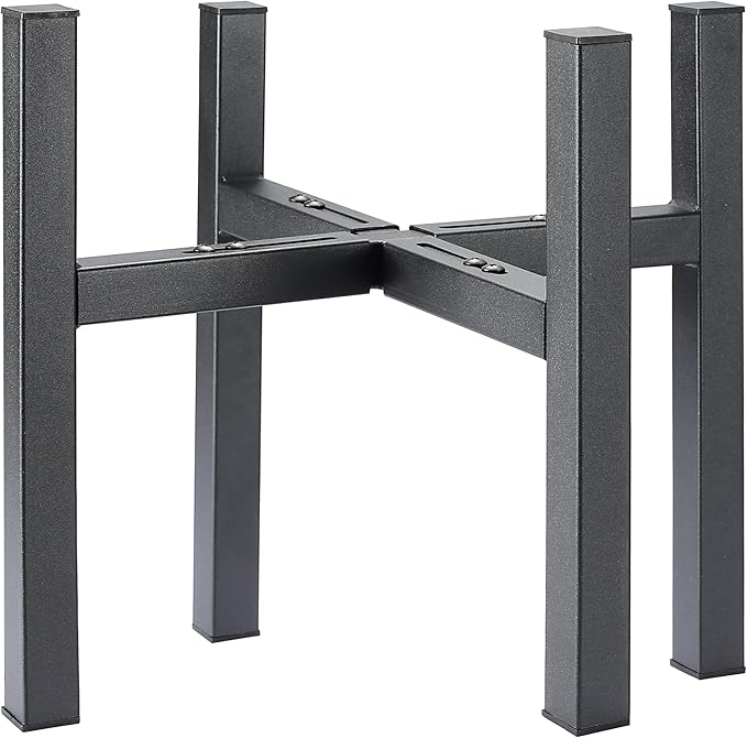 YueTong 2 Pack Indoor Plant Stand for Large Plants, Outdoor Plant Stands Fits 12-16 inch Pot,Adjustable Metal Heavy Duty Planter Stand(Matte Black)