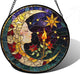 DASTOLL Stained Glass Window Hanging, Moon Goddess Torch Suncatcher Diamond Glass Panel Hangings Dream Sun Catchers Decor for Birthday for Women, Men, Wife, Aunt, and Mom 7.8 in
