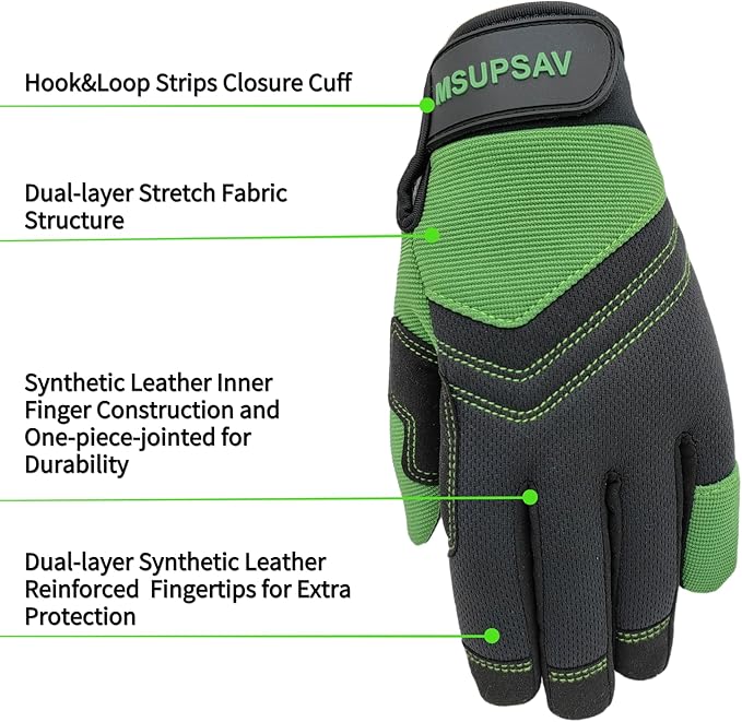 Thorn Proof&Puncture Resistant Gardening Gloves with Grip,Garden Glove for Women, Leather Yard Work Gifts