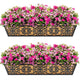 Karlliu 2 Pack 30 Inch Window Boxes Planters Railing Planter Box with Adjustable Brackets & Coco Liners Fabric Plant Grow Bags Deck Railing Planter Boxes Balcony Hanging Flower Box for Outdoor Plants