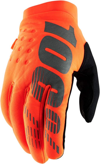100% BRISKER Cold Weather Motocross & Mountain Bike Gloves - Warm Winter MTB & MX Powersport Racing Protective Gear