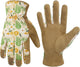 HANDLANDY Work Gloves for Women, Breathable Leather Gardening Glove for Yard Maintenance, Hand Protection with Touch Screen for Gardeners, Farmers