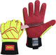 HANDLANDY Anti Vibration Gloves, SBR Padding, TPR Protector, Mechanic Work Gloves (Large, Black)