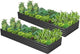 Easllre 2PCS 9x3x1ft Galvanized Raised Garden Bed Kit, Galvanized Planter Raised Garden Boxes Outdoor, Large Metal Raised Garden Beds for Vegetables,Black