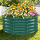 16 Inch Tall Heavy-Duty Round Steel Rised Garden Bed – Wave-Shaped Design Galvanized Metal Planter Box for Vegetables Flowers Succulent at Patio/Garden Outdoor (Green, 40" Diameter X 16" Tall)