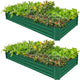 Land Guard 2 Pack 8×4×1ft Galvanized Metal Raised Garden Bed, Metal Planter Kit Box Outdoor for Deep-Rooted Vegetables, Flowers, Green and Herbs (Green)