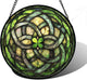 DASTOLL Stained Glass Window Hanging, Abstract Green Clover Sun Catchers Colorful Glass Panel Bless Suncatcher Decor for Birthday for Women, Men, Wife, Aunt, and Mom 11.8x11.8 in