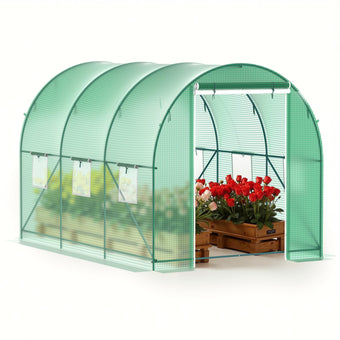 GOJOOASIS Greenhouse 10'x7'x7' Heavy Duty Walk-in Outdoor Plant Shelter
