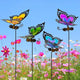 Voumsil Butterfly Garden Stakes,Kit Made of Glass and Metal,Colorful Butterfly Garden Decorations Can Make The Garden Full of Color and Vitality. (Mix)