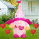 Juegoal Valentine Inflatable Cupid Gnome, Lighted Blow Up Pink Swedish Gnomes with Arrow, Indoor Outdoor Valentines Wedding Xmas Decor, Built in LED Light Up Holiday Lawn Yard Garden Decorations