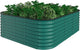 BlueWish 8x4x2FT Raised Garden Bed with 3 Aluminum Support Rods, Many-in-1 Modular Planter Box with Bottomless Design, 24’’H Galvanized Raised Garden Bed for Vegetable, Flower, Fruit, Green