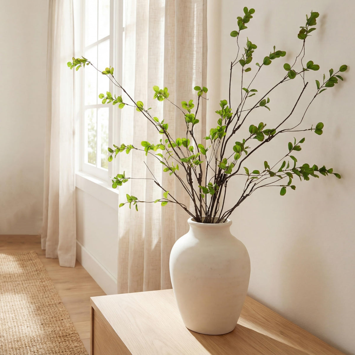 MISSWARM Faux Eucalyptus Stems for Vase, Artificial Greenery Branches 10pcs