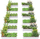 A ANLEOLIFE 6 Set U-Shaped Galvanized Raised Garden Beds Outdoor,6x6x1.5ft Large Metal Planter Box for Planting Vegetables Flowers Herb, Anti-Rust & Easy-Setup, Antique White