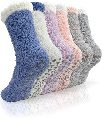 TEHOOK Warm & Cozy Valentines Gifts for Women, Fluffy Fuzzy Plush Sleeping Slipper Socks - Soft Warm Fabric
