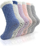 TEHOOK Warm & Cozy Valentines Gifts for Women, Fluffy Fuzzy Plush Sleeping Slipper Socks - Soft Warm Fabric
