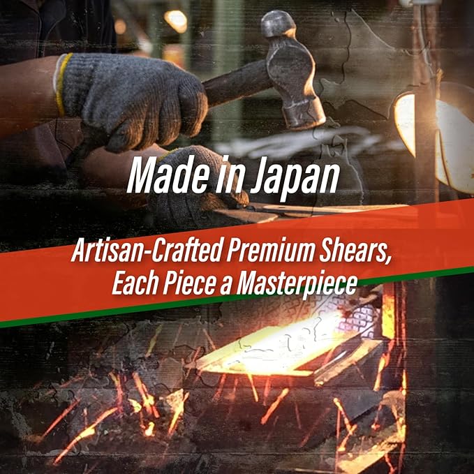 SUIZAN Hedge Shears 22.6" - Professional Japanese Garden Clippers for Precise Trimming Gardening Tools