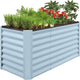 Best Choice Products 4x2x2ft Outdoor Metal Raised Garden Bed, Deep Root Planter Box for Vegetables, Flowers, Herbs w/ 119 Gallon Capacity - Mist Blue