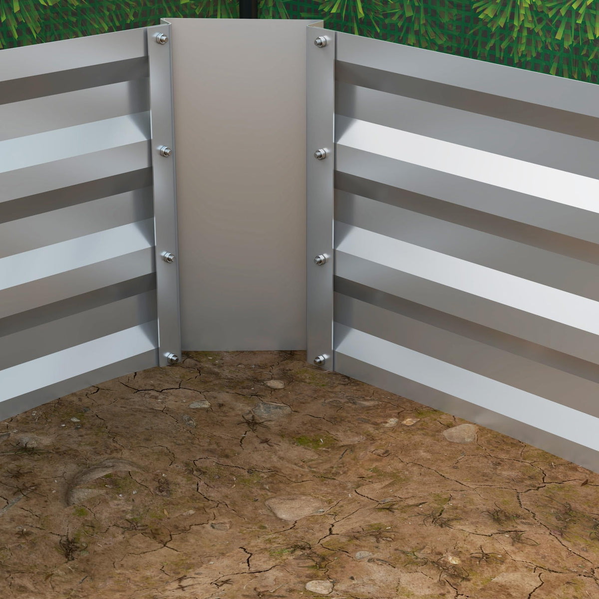 Outsunny 8.6 x 3 x 1ft Metal Planter Box with Mini Greenhouse, Green/Silver