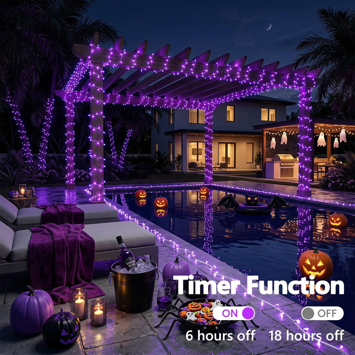 KAQ 240LED 88Ft Connectable String Lights Indoor Outdoor Clear Wire