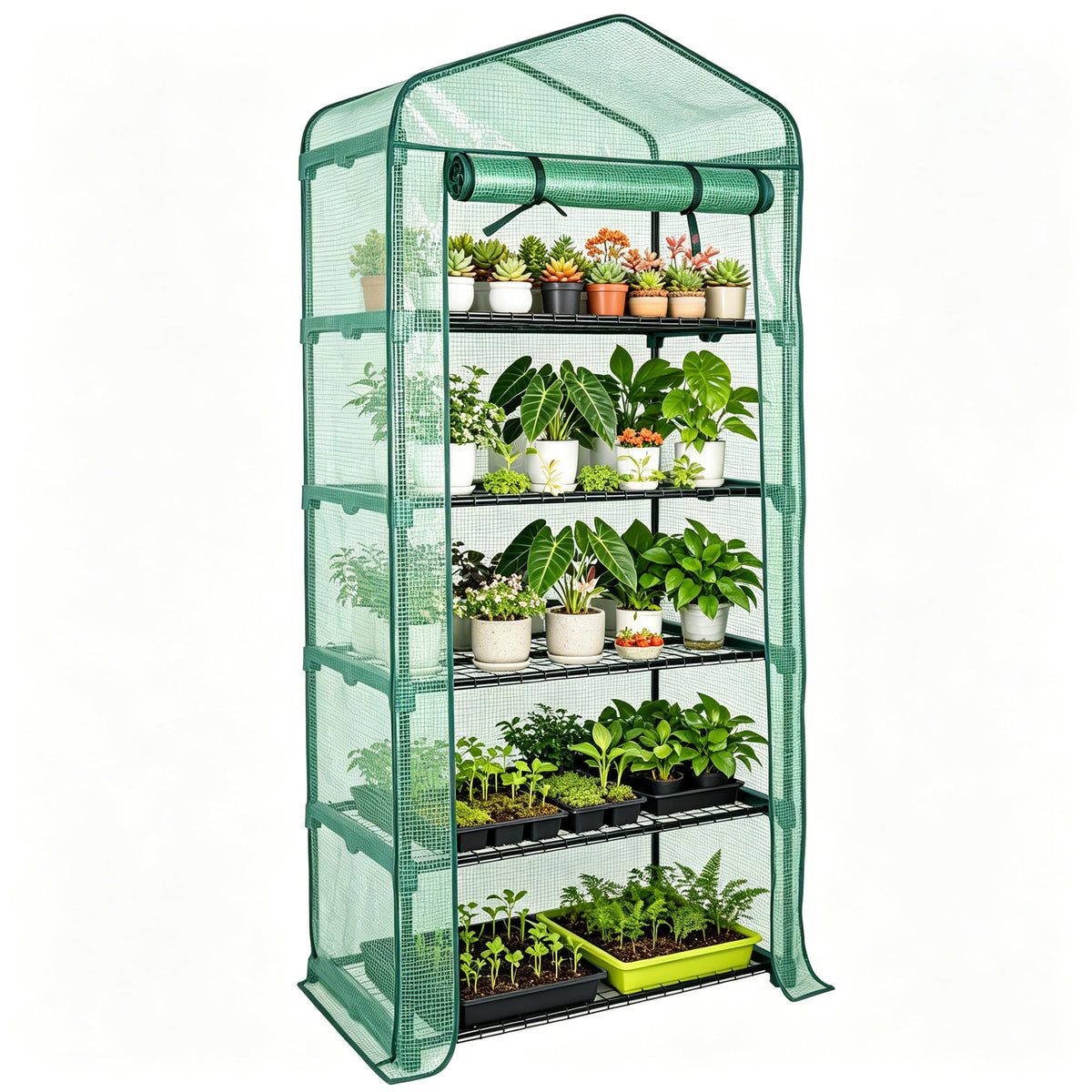 Worth Garden 5 Tier Mini Sun Shade Greenhouse - 75'' H x 27'' L x 19'' W