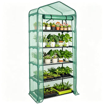 Worth Garden 5 Tier Mini Sun Shade Greenhouse - 75'' H x 27'' L x 19'' W