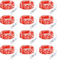 Minetom 12 Pack Red Christmas Lights, 7ft 20 LED Fairy Lights Battery Operated String Lights, Valentines Day Decorations, 8 Modes Timer Waterproof Silver Wire Twinkle Lights, Valentine's Day Lights