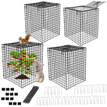 Metal Plant Cages for Outdoor Plants, Garden Cloches for Plants 4 Pack