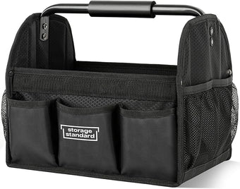 Detailing Caddy Organizer with Handle - Storage, Cars, & Cleaning Caddy for Supplies, Tools, & Home Improvement - Heavy Duty Car Detailing Supplies With Multi-Pockets & Collapsible Tote Design