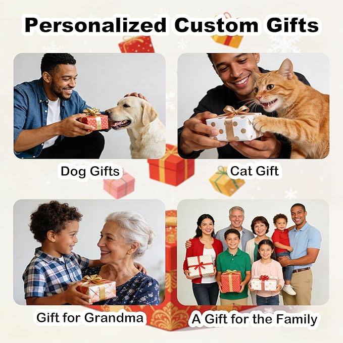 Personalized Custom Photo Mother Gifts Stained Glass Window Hanging - Customized Memorial Ornaments Suncatchers Christmas Birthday Mother's Day for Lovers Women Men Dad Mom Grandma
