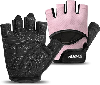 Ventilated Weight Lifting Gloves, Thick Padded Workout Gym Gloves with Full Palm Protection & Grip & Shock Absorption for Women & Men's Fitness Exercise Training