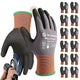 Schwer 12 Pairs Safety Work Gloves Sandy Nitrile Coated LT5626, Max Abrasion Resistant Heavy Duty Working Gloves with Grip for Men Women, Touch-Screen, for General Use, Mechanic, Construction, M